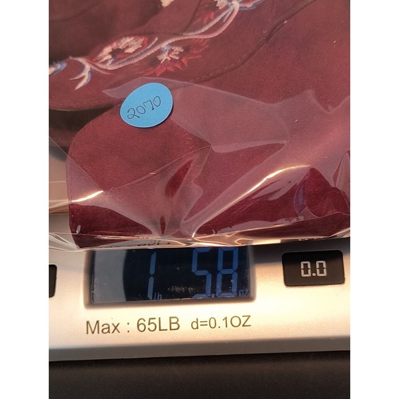 Carlos by Carlos Santana Western Ankle Boots Women's 6.5 Red Burgundy Floral2070 - Picture 10 of 10